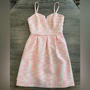 Moulinette Soeurs Pink and White Mini Dress